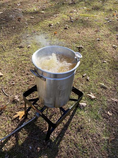 Frying turkey