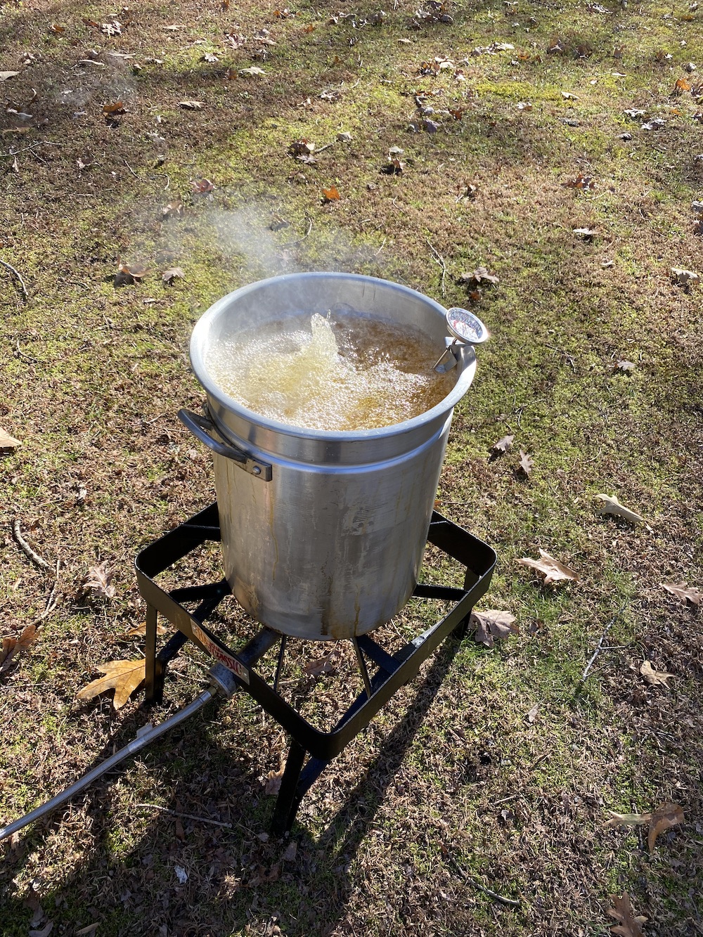 Cooking the turkey